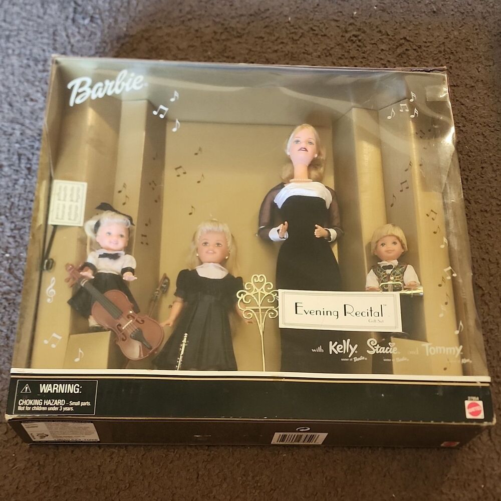 Barbie Evening Recital Doll Playset Kelly Stacie Tommy Original Unopened Box NIB